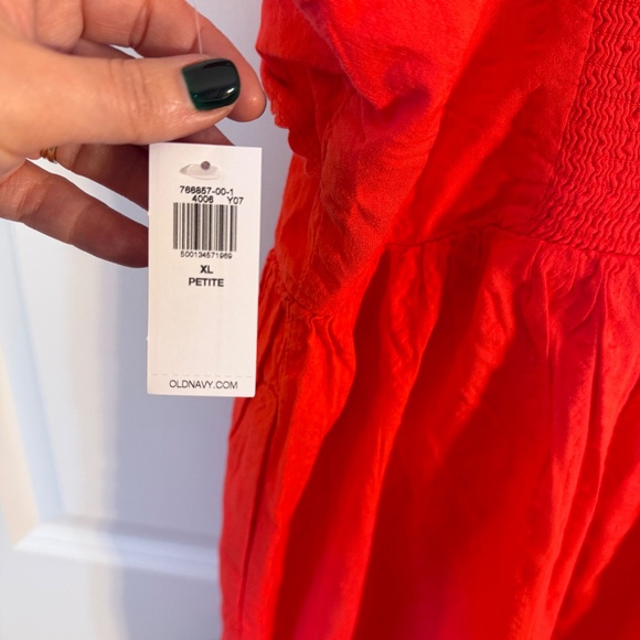 Orange fit and flare tie front dress- XL P - Picture 4 of 4